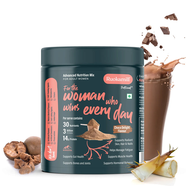 Women High Protein Nutrition Mix | 30 Nutrients, 14g Protein, Plant Collagen, Biotin | Diabetic friendly