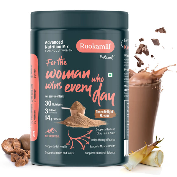 Women High Protein Nutrition Mix | 30 Nutrients, 14g Protein, Plant Collagen, Biotin | Diabetic friendly