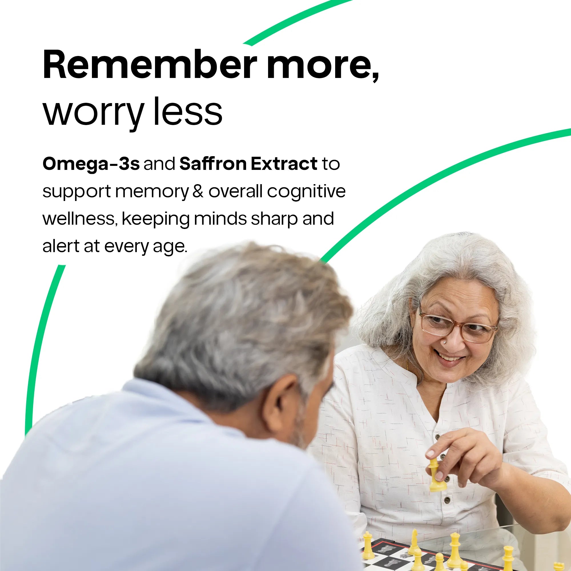 Nutrition mix for elder people supporting memory and focus