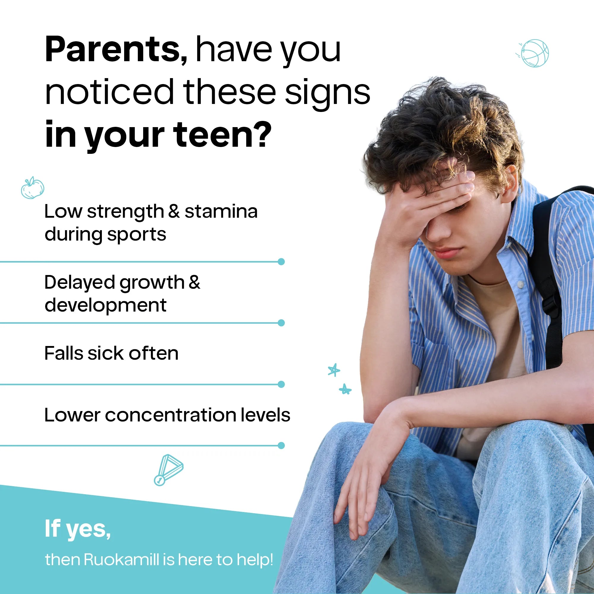 Clean label nutrition powder for teenage boys