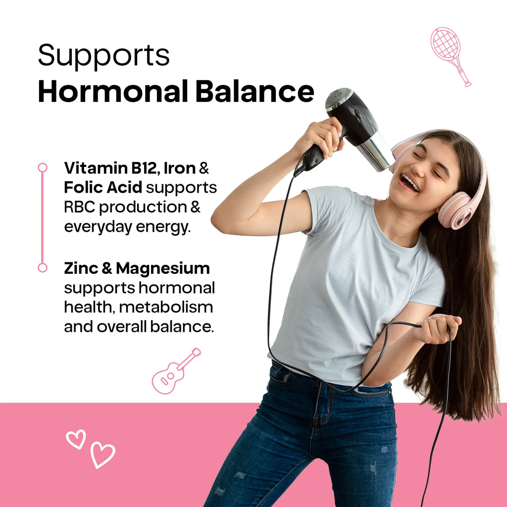 Iron and folic acid nutrition for teenage girls