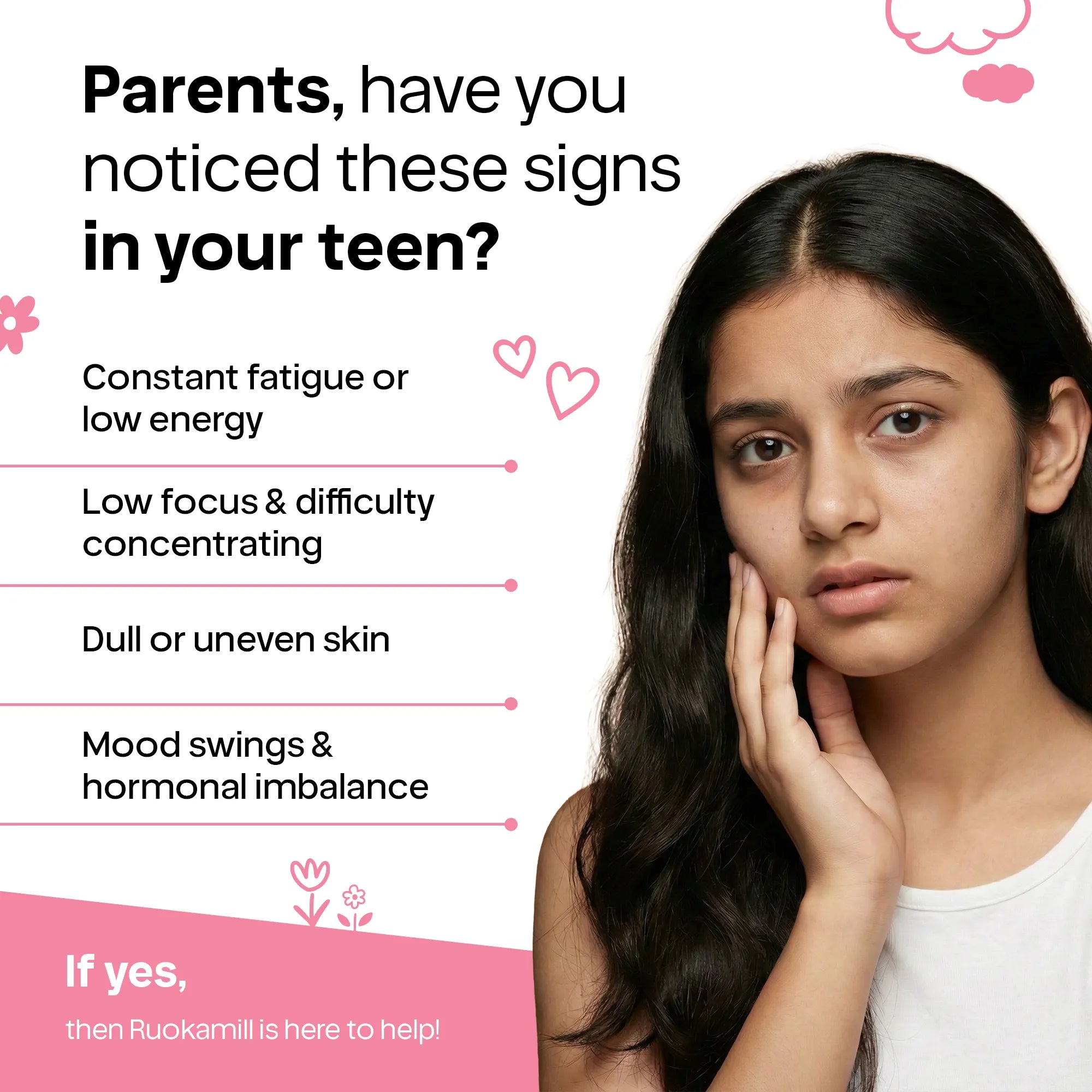 Clean label nutrition powder for teenage girls