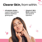 Nutrition powder for teenage girls supporting skin hair and nails