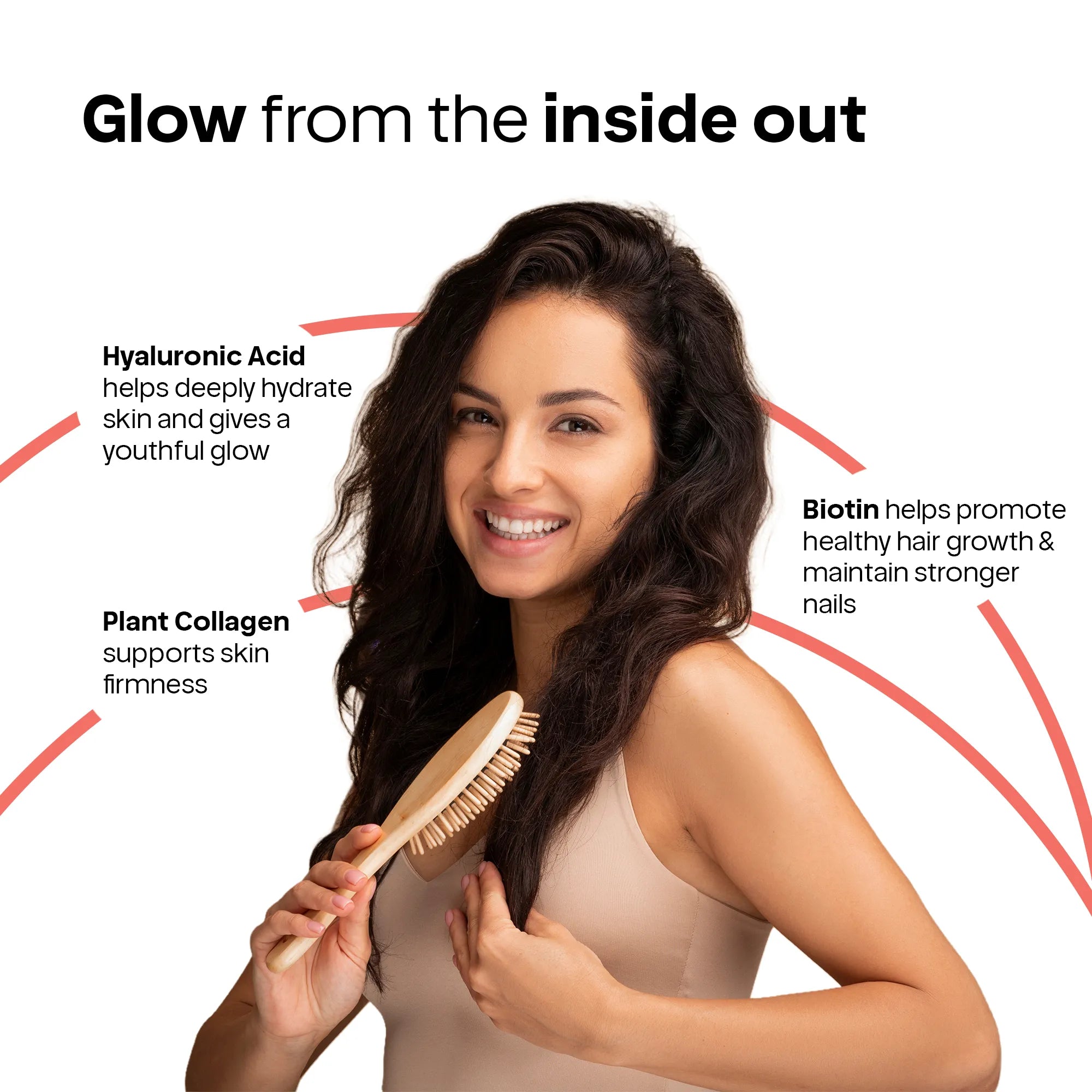 Nutrition powder for women supporting skin hair and nails